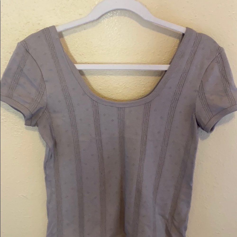 Madewell textured scoop neck T shirt
